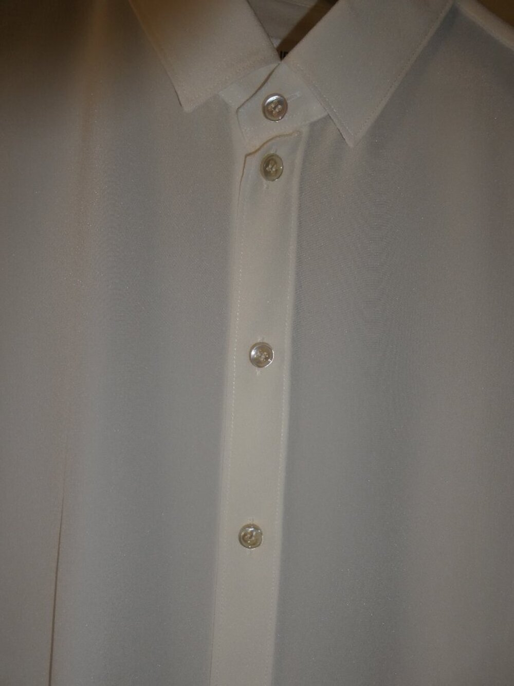 Saint Laurent Paris Silk Authentic White dress shirt/blouse Size -F40 Italy - Picture 3 of 9